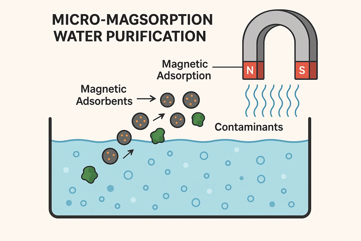 micro-magsorption water purification