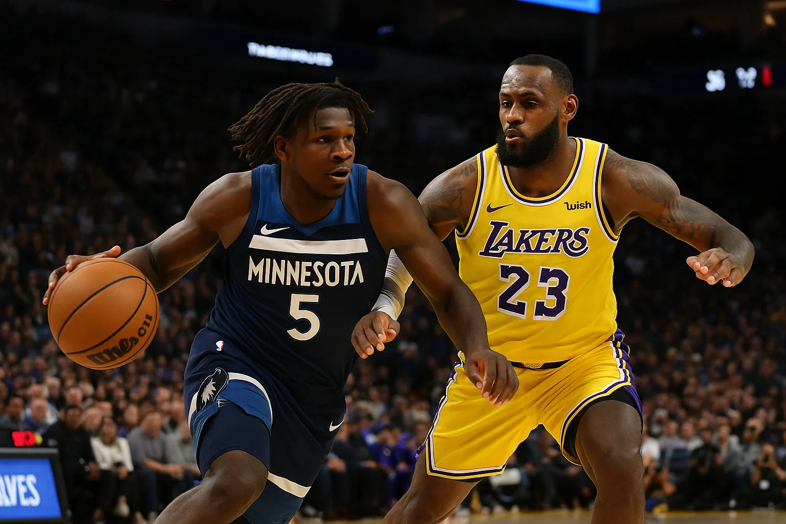 timberwolves vs lakers match player stats