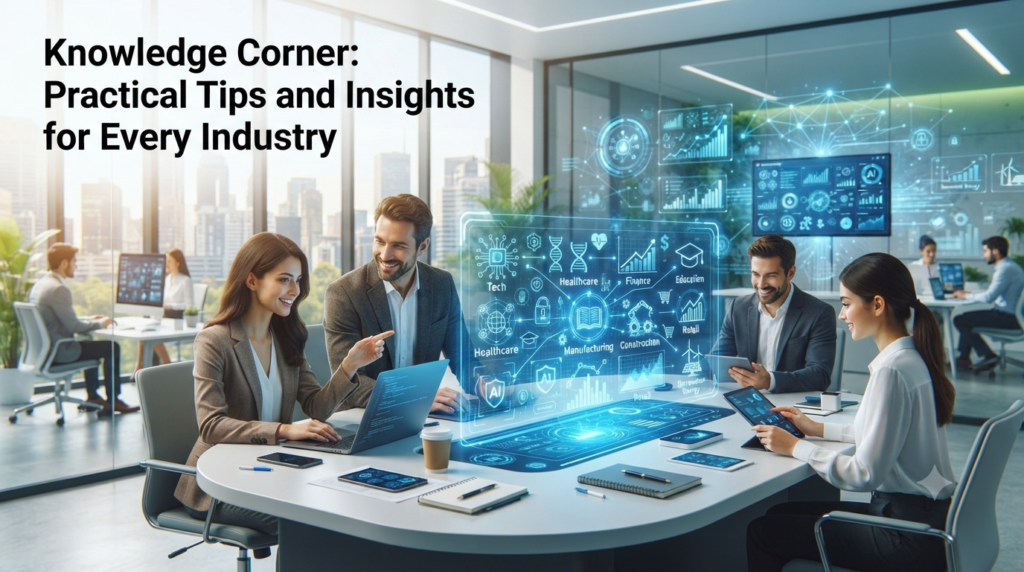 Knowledge Corner: Practical Tips and Insights for Every Industry