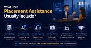 What does placement assistance usually include? 
